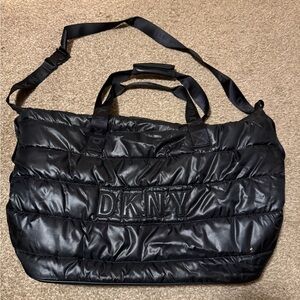 DKNY Black Puffer Duffle